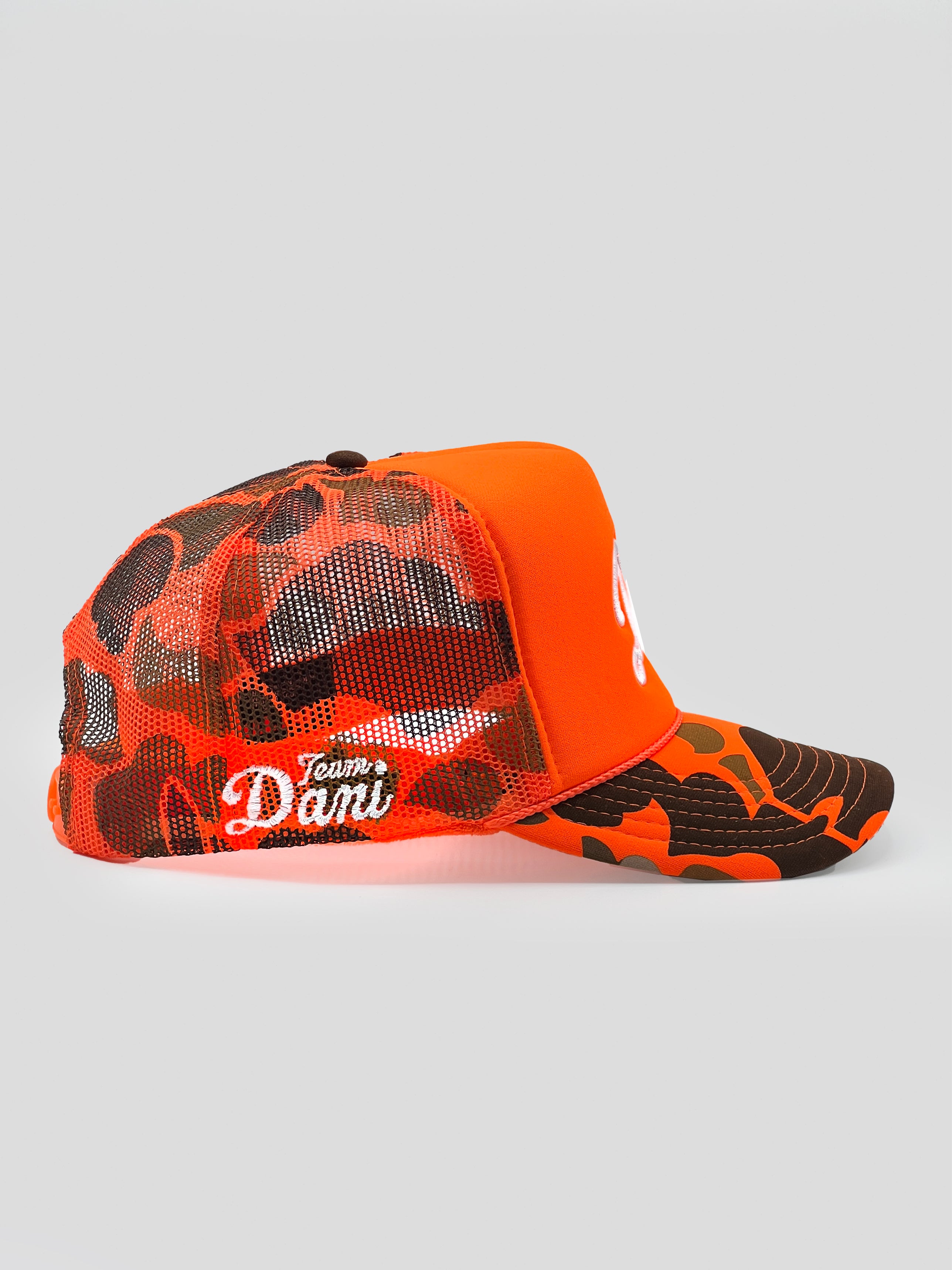 Team Dani D❤️- Foam Front Trucker - Neon Orange/Cam