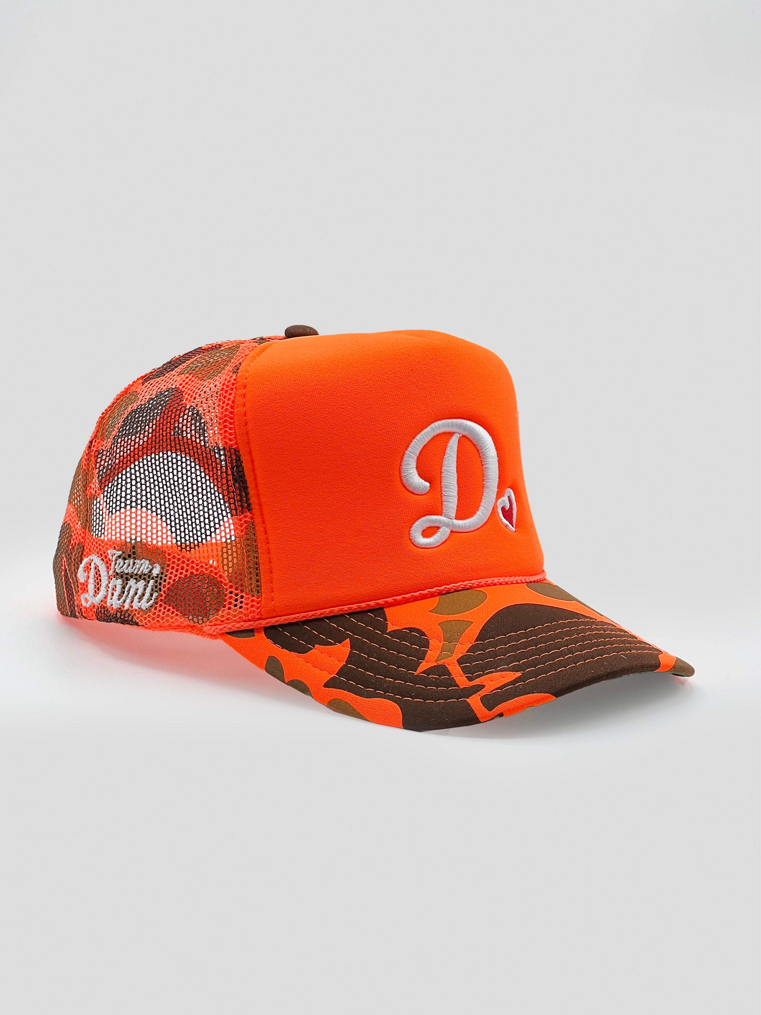 Team Dani D❤️- Foam Front Trucker - Neon Orange/Cam