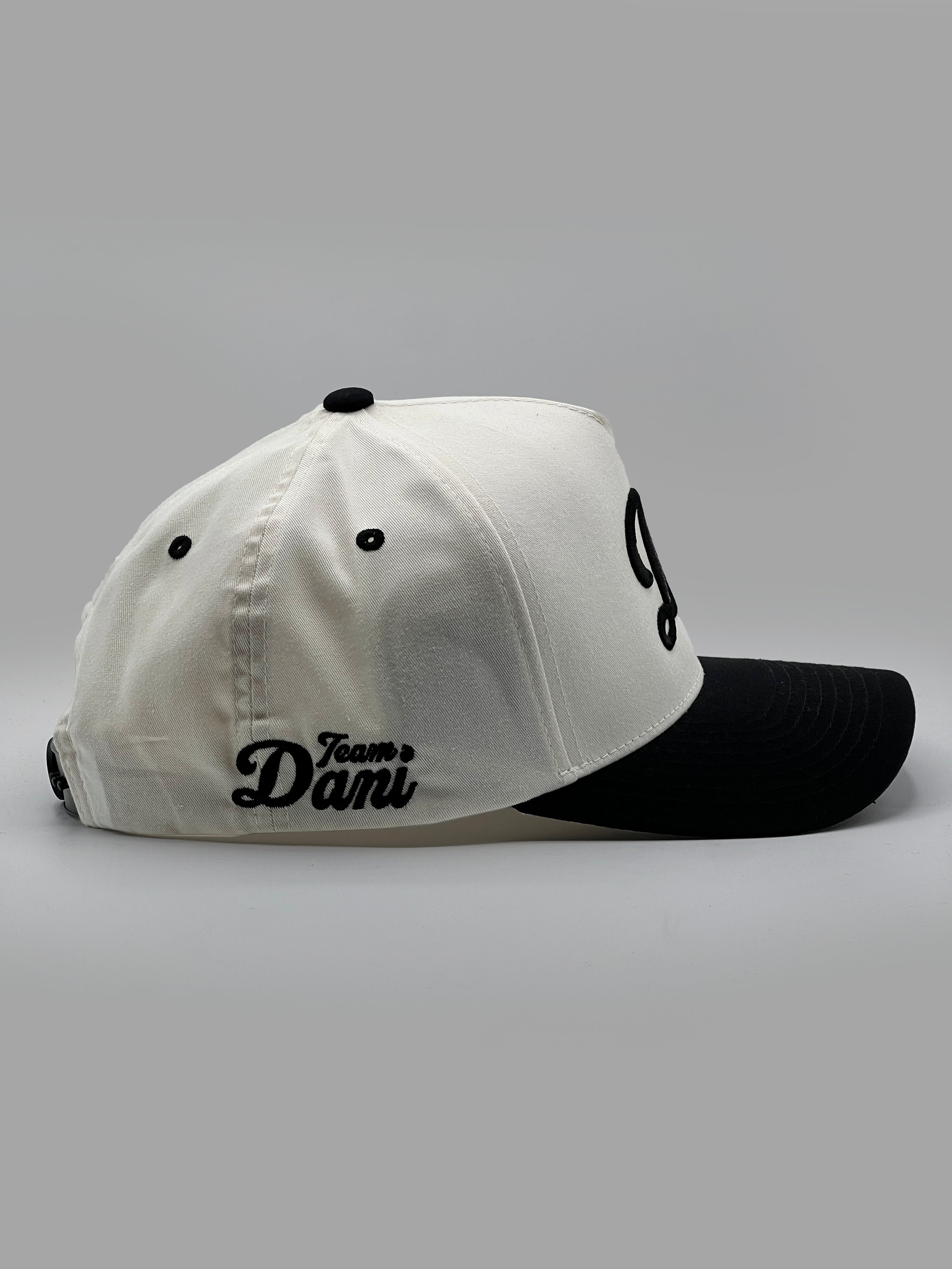 Team Dani D❤️ A-Frame Snapback Hat - Cream/Black